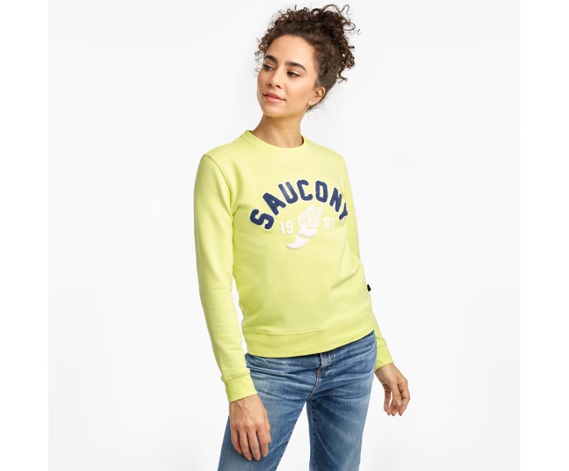 Women's Saucony Rested Crewneck Shirts Light Green | Singapore 287QMAZ